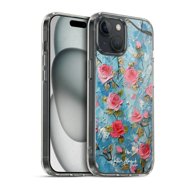 Nature Magick Paint Blobs Roses Soft Gel Case for Apple iPhone 15 & MagSafe