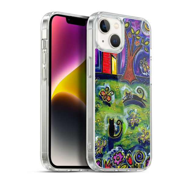 Wyanne Cat Barnyard Kitties At Midnight Soft Gel Case for Apple iPhone 14 Plus & MagSafe