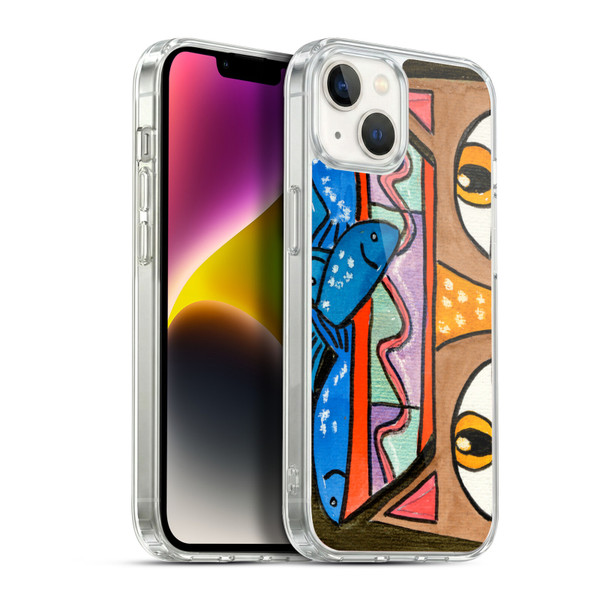 Wyanne Cat Kitty With Fish Bowl Hat Soft Gel Case for Apple iPhone 14 Plus & MagSafe