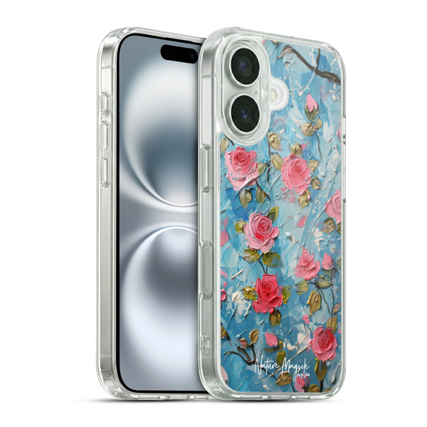 Nature Magick Paint Blobs Roses Soft Gel Case for Apple iPhone 16 & MagSafe