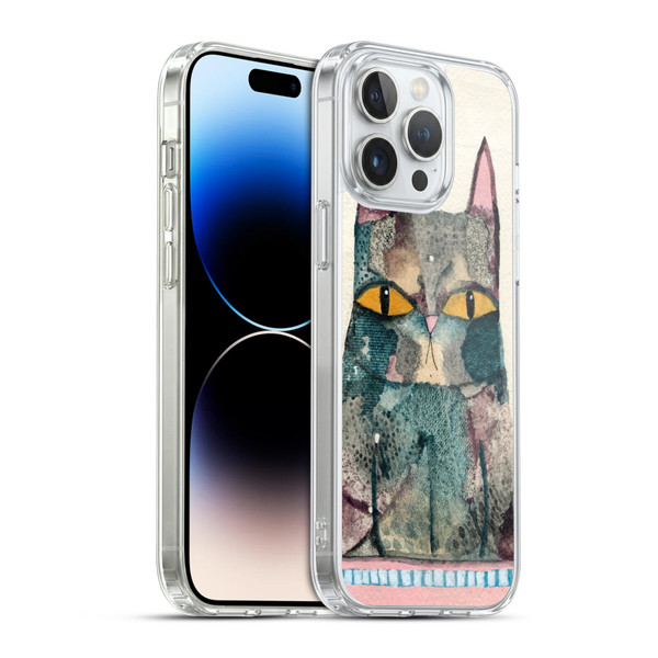 Wyanne Cat Kitty Painting Soft Gel Case for Apple iPhone 14 Pro Max & MagSafe