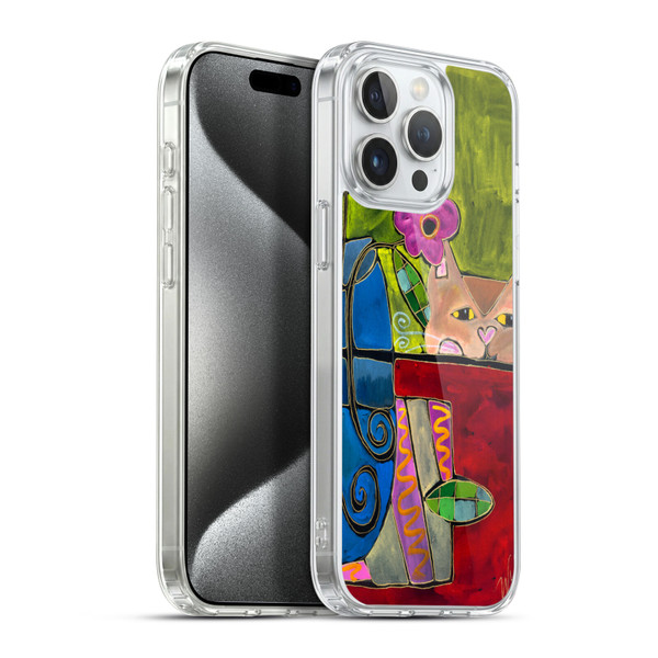 Wyanne Cat Peek A Boo Kitty Soft Gel Case for Apple iPhone 15 Pro Max & MagSafe