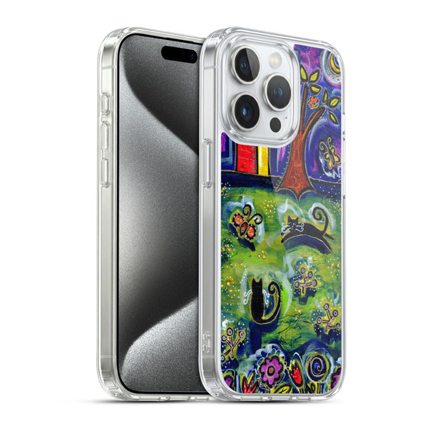 Wyanne Cat Barnyard Kitties At Midnight Soft Gel Case for Apple iPhone 15 Pro & MagSafe