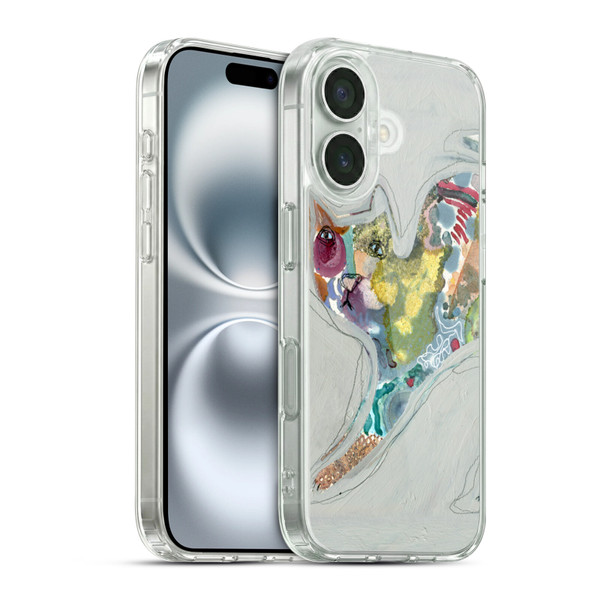 Wyanne Cat Abstract Kitty 2 Soft Gel Case for Apple iPhone 16 & MagSafe