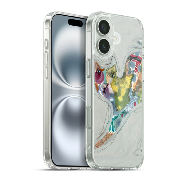 Wyanne Cat Abstract Kitty 2 Soft Gel Case for Apple iPhone 16 Plus & MagSafe
