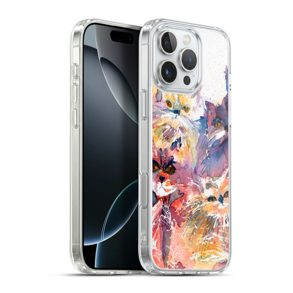 Wyanne Cat Four Kitties Soft Gel Case for Apple iPhone 16 Pro Max & MagSafe