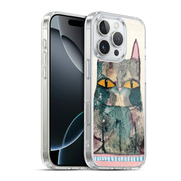 Wyanne Cat Kitty Painting Soft Gel Case for Apple iPhone 16 Pro & MagSafe