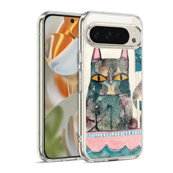 Wyanne Cat Kitty Painting Soft Gel Case for Google Pixel 9 / Pixel 9 Pro
