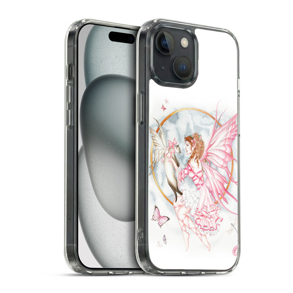 Nene Thomas Fairies The Gift Pink With Cat Soft Gel Case for Apple iPhone 15 & MagSafe