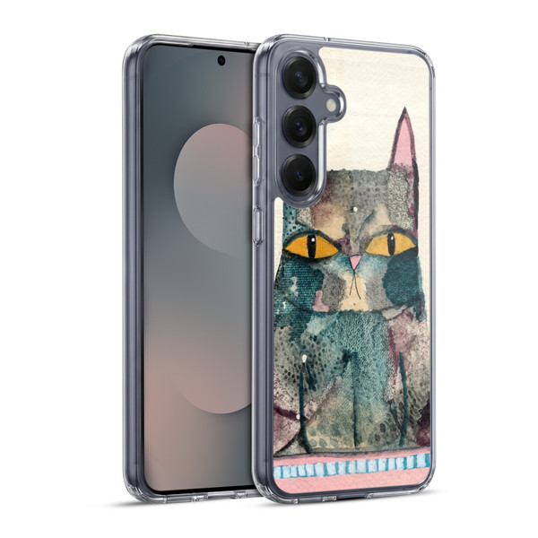 Wyanne Cat Kitty Painting Soft Gel Case for Samsung Galaxy S25+ & MagSafe