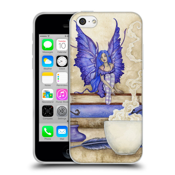 Amy Brown Lovely Fairies Blue Pixie Soft Gel Case for Apple iPhone 5c