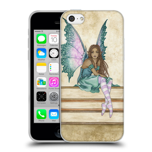 Amy Brown Lovely Fairies Green Pixie Soft Gel Case for Apple iPhone 5c