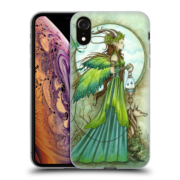 Amy Brown Lovely Fairies Green Winged Soft Gel Case for Apple iPhone XR