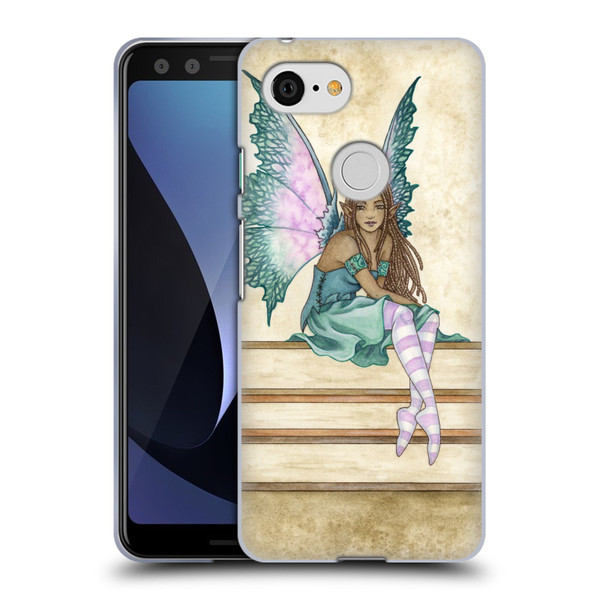 Amy Brown Lovely Fairies Green Pixie Soft Gel Case for Google Pixel 3