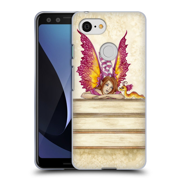 Amy Brown Lovely Fairies Pink Pixie Soft Gel Case for Google Pixel 3