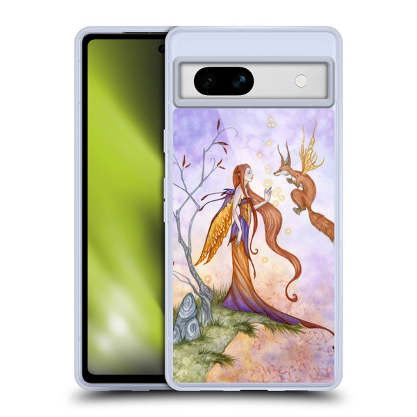 Amy Brown Lovely Fairies Cliffside Talks Soft Gel Case for Google Pixel 7a