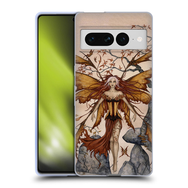 Amy Brown Pixies Autumn Soft Gel Case for Google Pixel 7 Pro