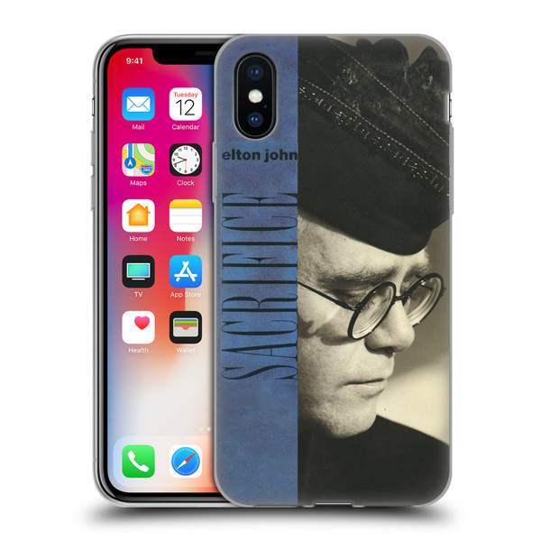 Elton John Artwork Sacrifice Single Soft Gel Case for Apple iPhone X / iPhone XS & MagSafe