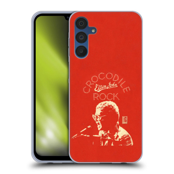 Elton John Artwork Crocodile Rock Single Soft Gel Case for Samsung Galaxy A15 & MagSafe