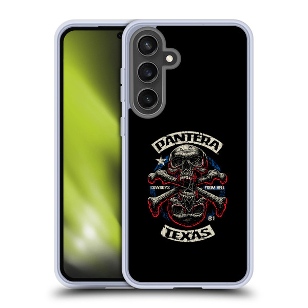 Pantera Art Double Cross Soft Gel Case for Samsung Galaxy S24 FE & MagSafe