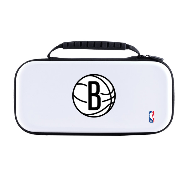 NBA Brooklyn Nets Logo Primary White Hard Storage Travel Carry Case for Nintendo Switch 2