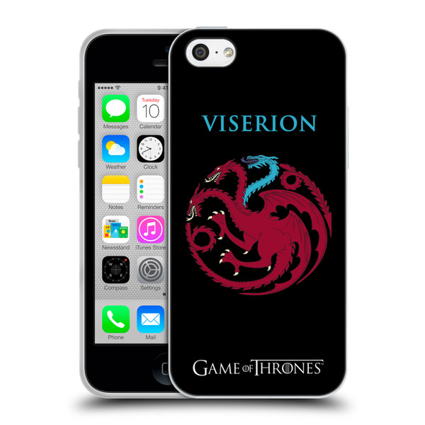 HBO Game of Thrones Graphics Dragon Viserion Soft Gel Case for Apple iPhone 5c