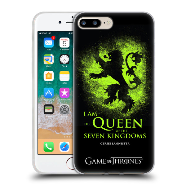 HBO Game of Thrones Graphics Queen Cersei Soft Gel Case for Apple iPhone 7 Plus / 8 Plus & MagSafe