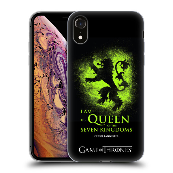 HBO Game of Thrones Graphics Queen Cersei Soft Gel Case for Apple iPhone XR