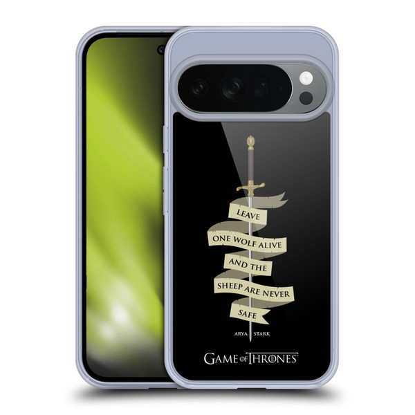 HBO Game of Thrones Graphics Arya Quote Needle Soft Gel Case for Google Pixel 10
