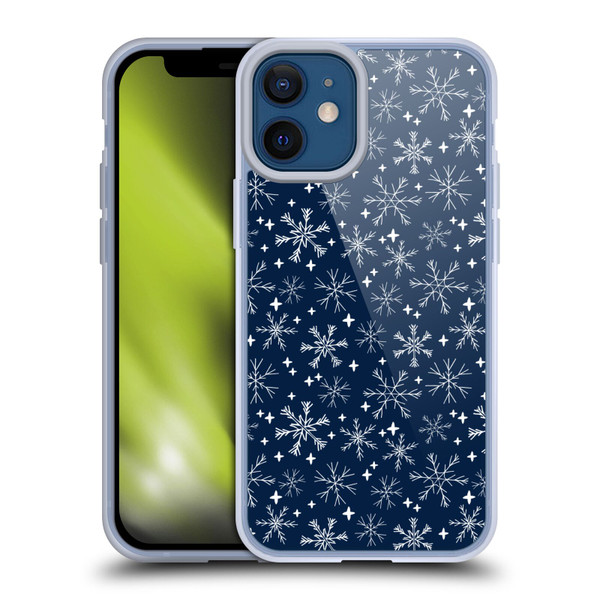 Andrea Lauren Design Assorted Snowflakes Soft Gel Case for Apple iPhone 12 Mini & MagSafe