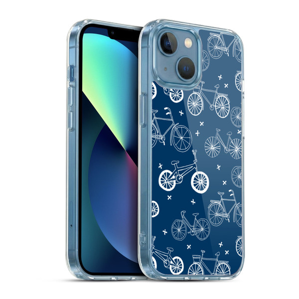 Andrea Lauren Design Assorted Bicycles Soft Gel Case for Apple iPhone 13 Mini & MagSafe