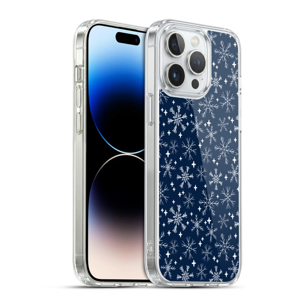 Andrea Lauren Design Assorted Snowflakes Soft Gel Case for Apple iPhone 14 Pro Max & MagSafe