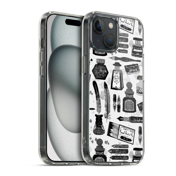 Andrea Lauren Design Assorted Calligraphy Soft Gel Case for Apple iPhone 15 & MagSafe
