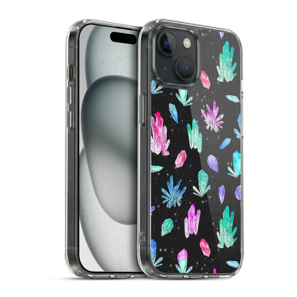 Andrea Lauren Design Assorted Crystals Soft Gel Case for Apple iPhone 15 & MagSafe