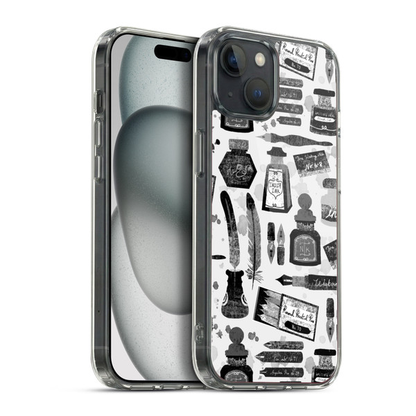Andrea Lauren Design Assorted Calligraphy Soft Gel Case for Apple iPhone 15 Plus & MagSafe