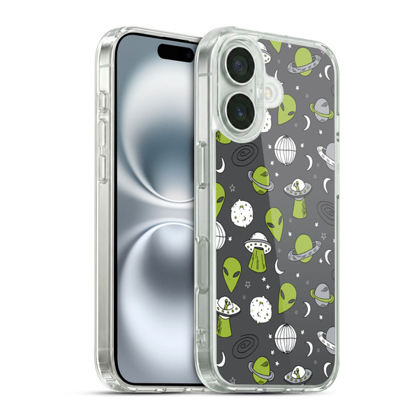 Andrea Lauren Design Assorted Aliens Soft Gel Case for Apple iPhone 16 & MagSafe