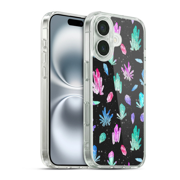 Andrea Lauren Design Assorted Crystals Soft Gel Case for Apple iPhone 16 & MagSafe