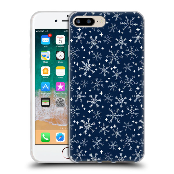 Andrea Lauren Design Assorted Snowflakes Soft Gel Case for Apple iPhone 7 Plus / 8 Plus & MagSafe