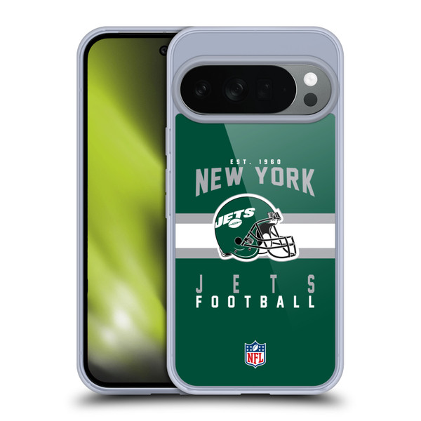 NFL New York Jets Graphics Helmet Typography Soft Gel Case for Google Pixel 10