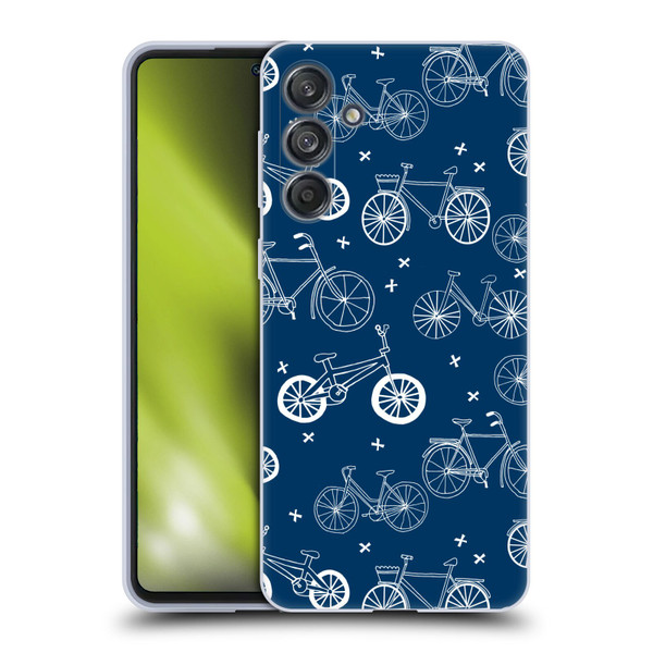 Andrea Lauren Design Assorted Bicycles Soft Gel Case for Samsung Galaxy M55 5G