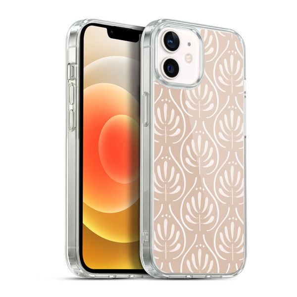 Anis Illustration Mix Pattern Boho Beige Soft Gel Case for Apple iPhone 12 / iPhone 12 Pro & MagSafe