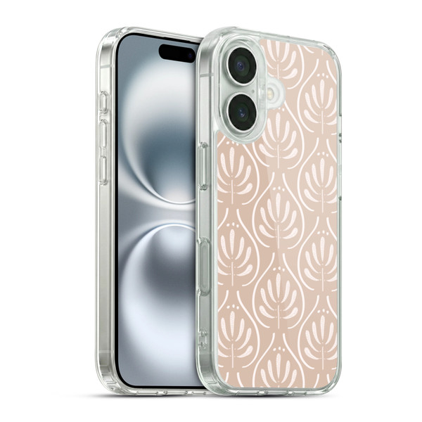 Anis Illustration Mix Pattern Boho Beige Soft Gel Case for Apple iPhone 16 & MagSafe