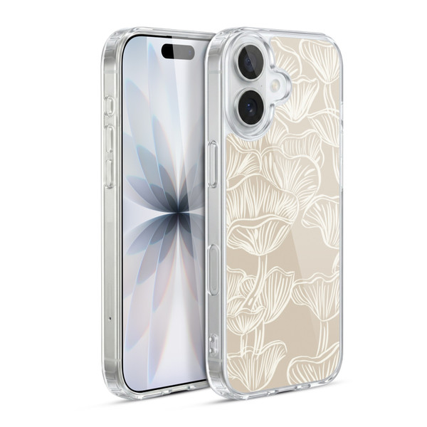 Anis Illustration Mix Pattern Mushrooms Neutrals Soft Gel Case for Apple iPhone 17