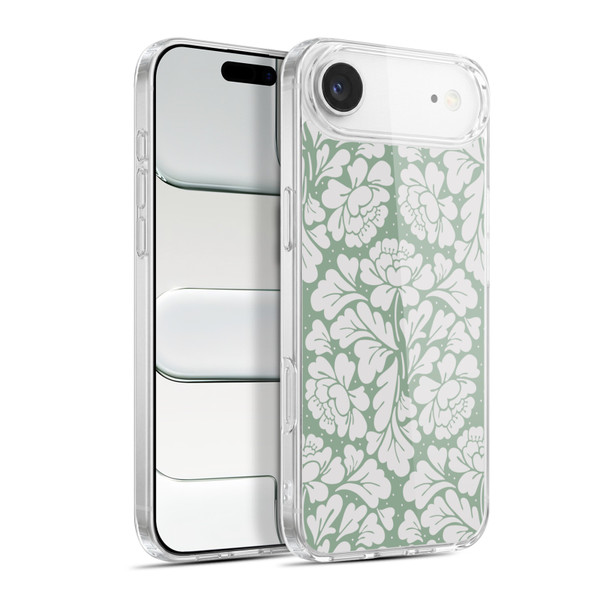 Anis Illustration Mix Pattern Baroque Pastel Green Soft Gel Case for Apple iPhone 17 Air
