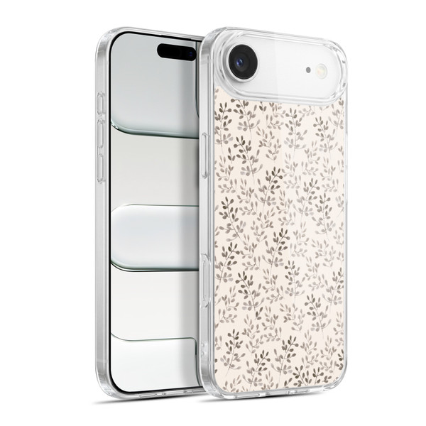 Anis Illustration Mix Pattern Tiny Leaves Beige Soft Gel Case for Apple iPhone 17 Air