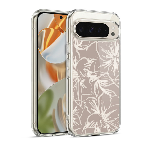 Anis Illustration Mix Pattern Floral Lines Soft Gel Case for Google Pixel 9 / Pixel 9 Pro