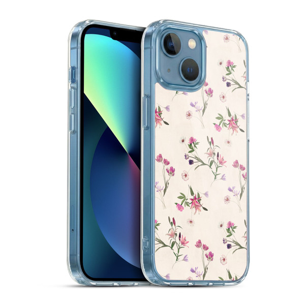 Micklyn Le Feuvre Florals Scattered Soft Gel Case for Apple iPhone 13 Mini & MagSafe