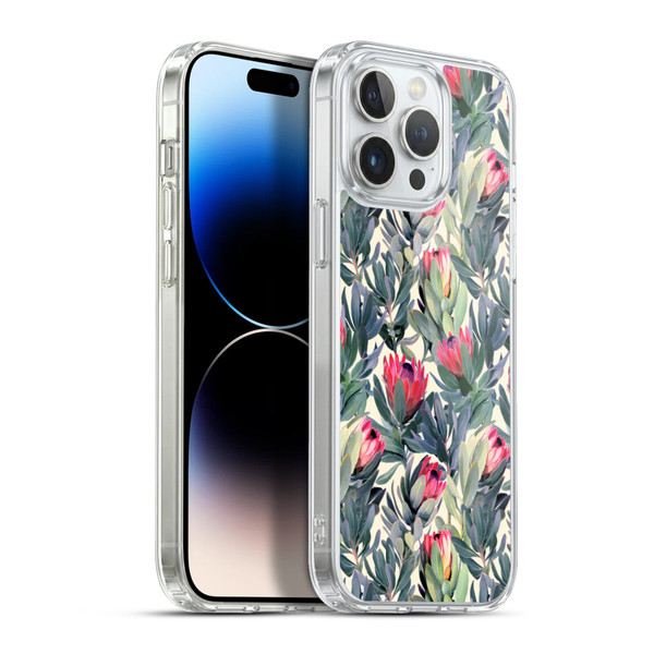 Micklyn Le Feuvre Florals Painted Protea Soft Gel Case for Apple iPhone 13 Pro Max & MagSafe