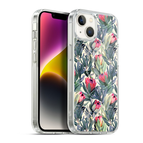 Micklyn Le Feuvre Florals Painted Protea Soft Gel Case for Apple iPhone 14 Plus & MagSafe