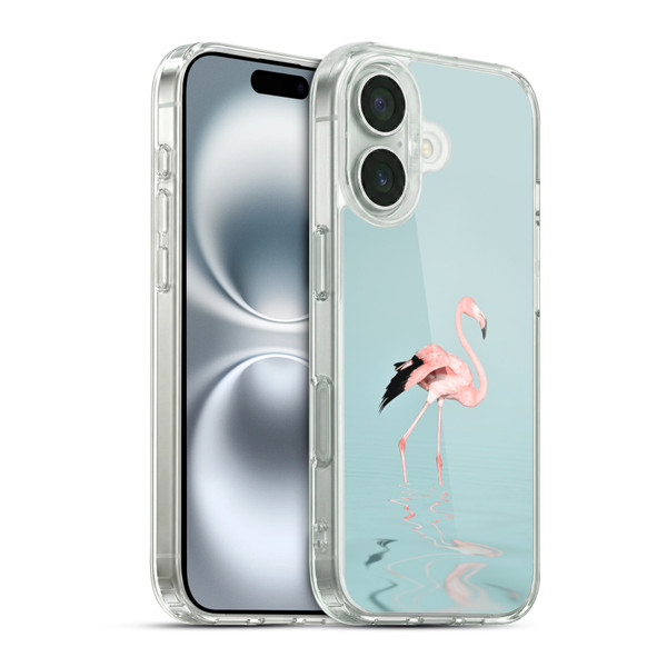 LebensArt Beings Flamingo Soft Gel Case for Apple iPhone 16 & MagSafe